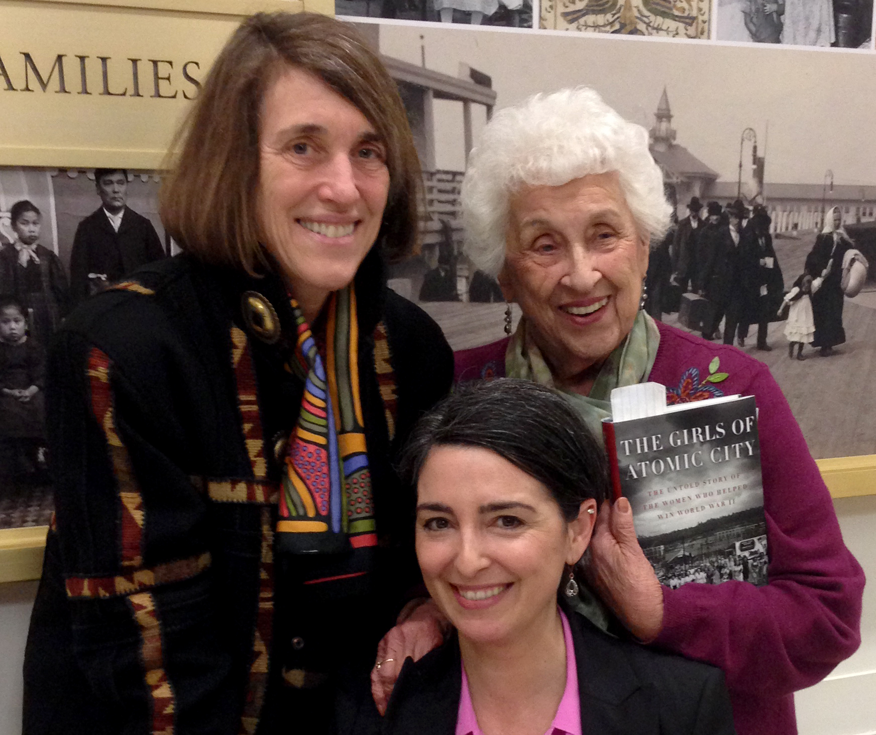 Cindy Kelly with Denise Kiernan and Rosemary Lane, one of the women featured in Kiernan's book.
